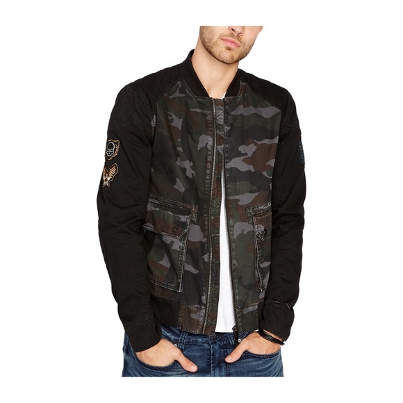 Camo Patch Bomber Jacket | Poshmark